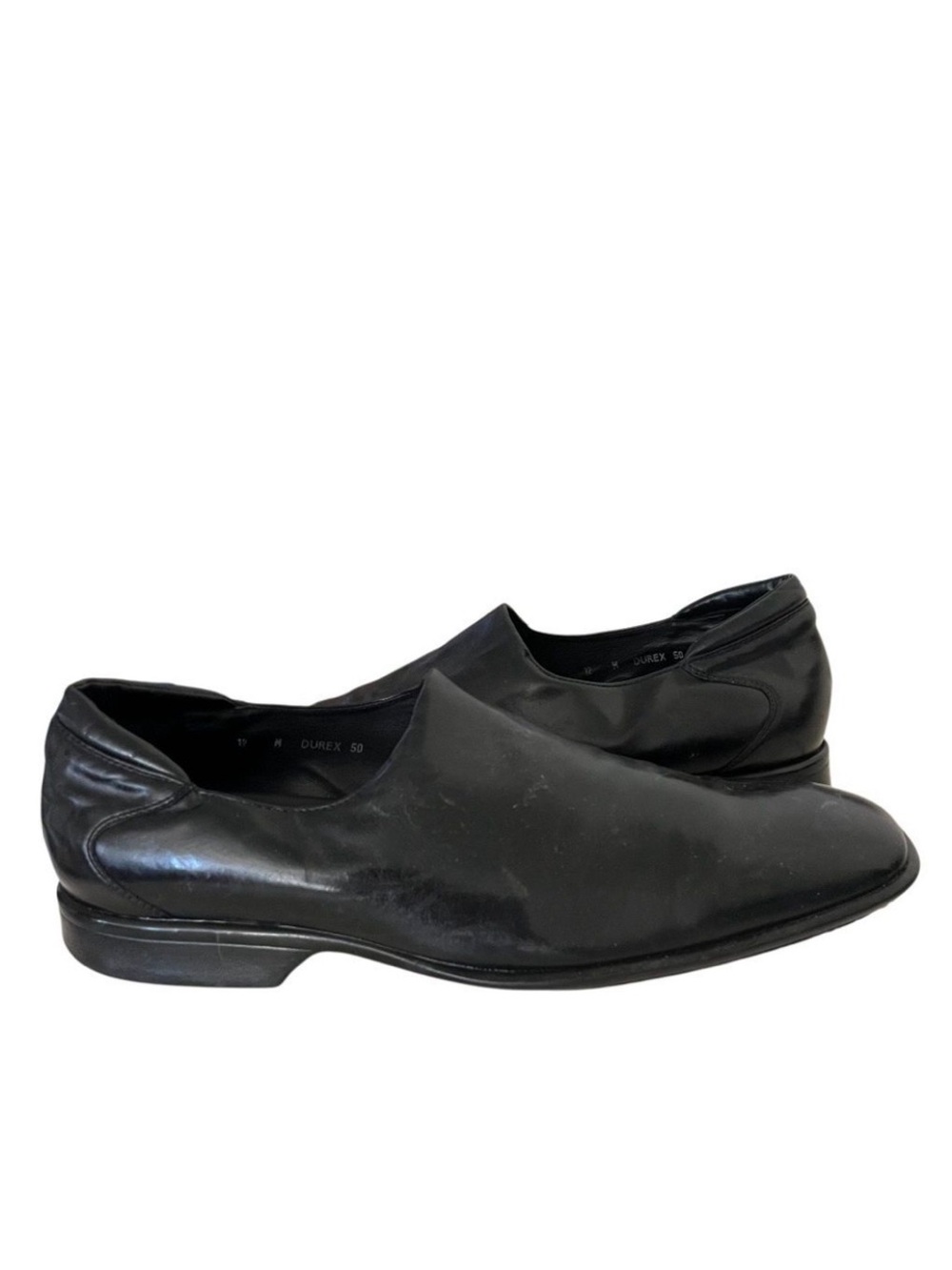 DONALD J PLINER Black Leather Shoes Loafers Business Casual Dress Mens Size 12